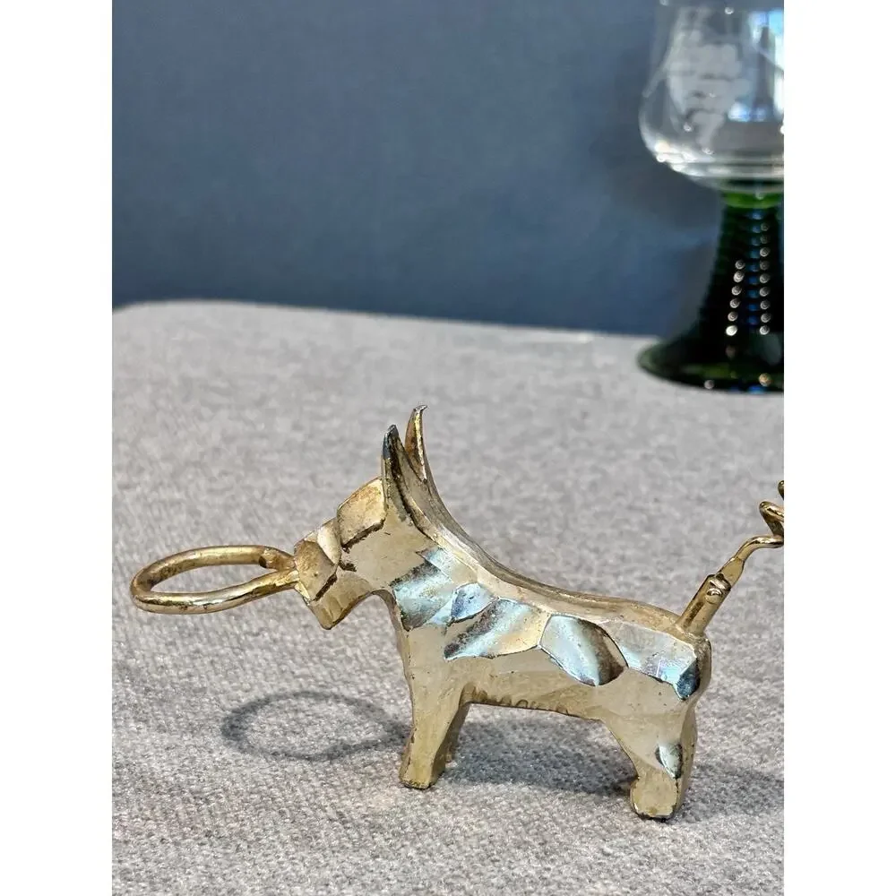 Vintage Scottish Terrier Scottie Dog Figural Corkscrew Metal Wine Bottle Opener